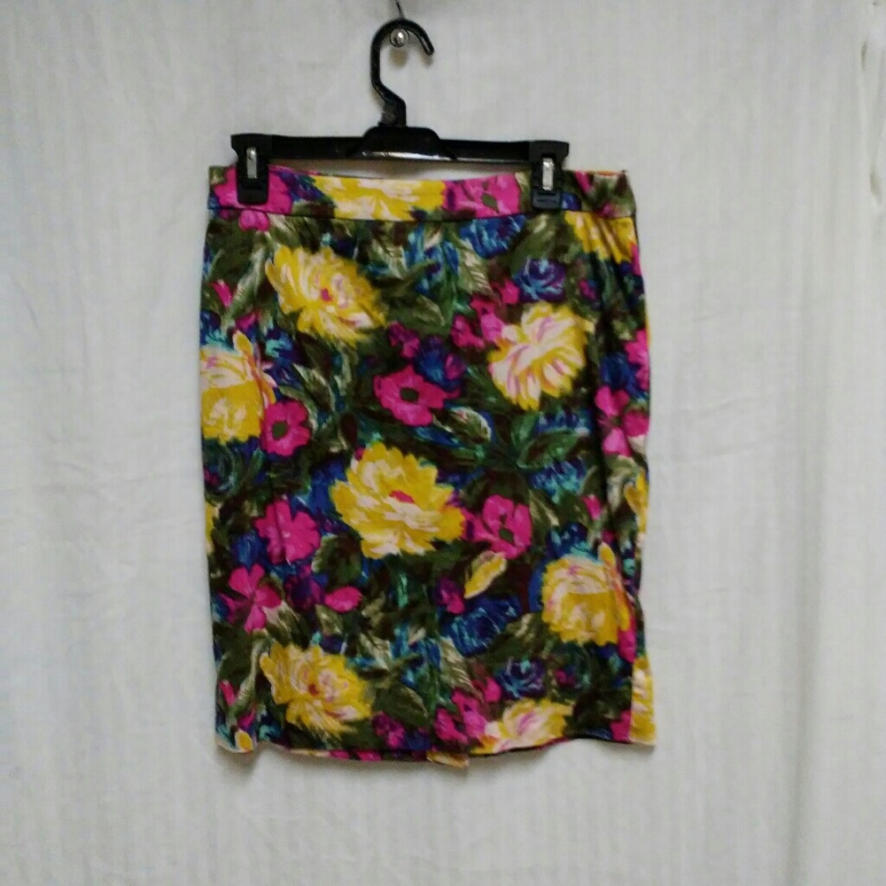J. crew floral pencil skirt